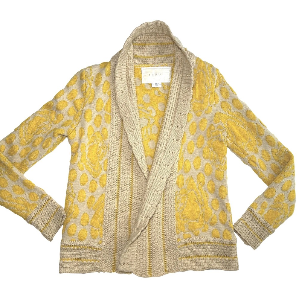 Cooperative Chunk Shawl Open Knit Cardigan Mohair Blend Boho Prep Academia Small
